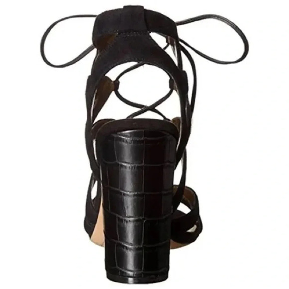 Sam Edelman Yardley Suede/Crocodile Lace-Up Heels - Picture 4 of 8